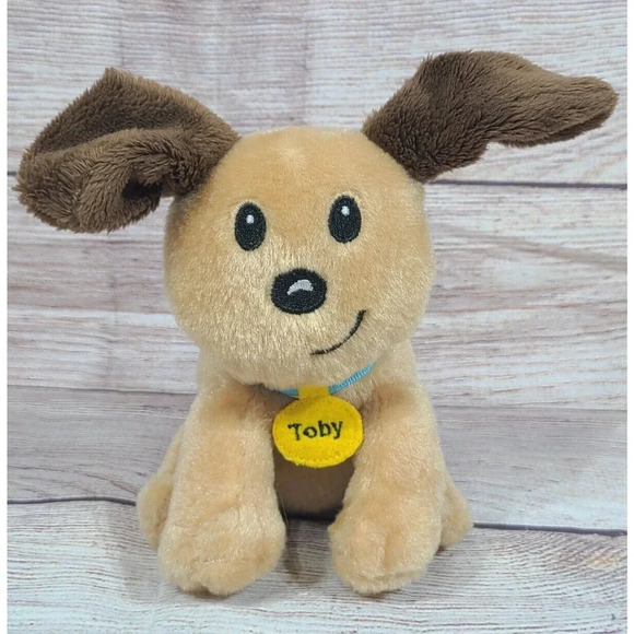 Unipak Little Passports Plush Toby Puppy Dog Stuffed Animal 6" Tan 2018 - Picture 1 of 5